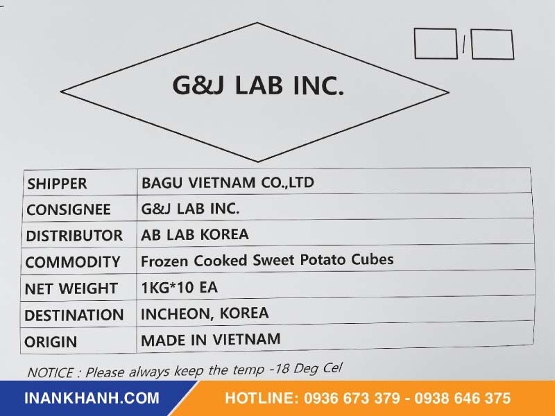 Mẫu tem phụ nhập khẩu
