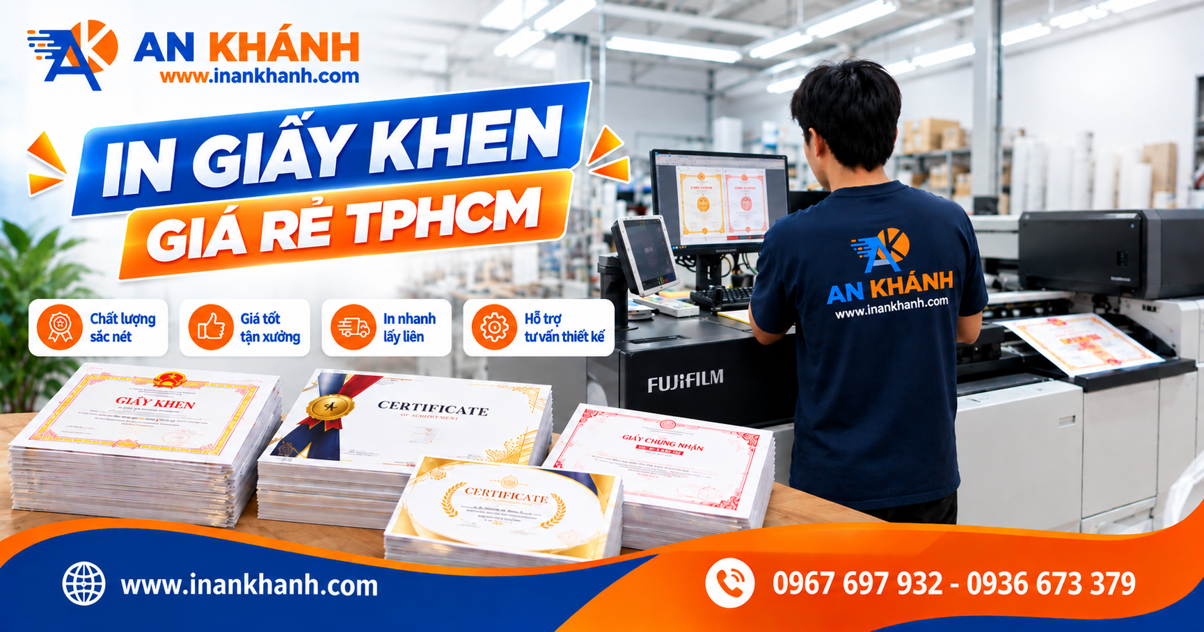 In giấy khen giá rẻ TPHCM theo yêu cầu tại In An Khánh