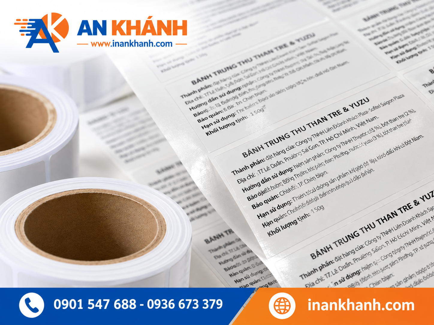 Tem nhãn phụ dán trên sản phẩm thực tế