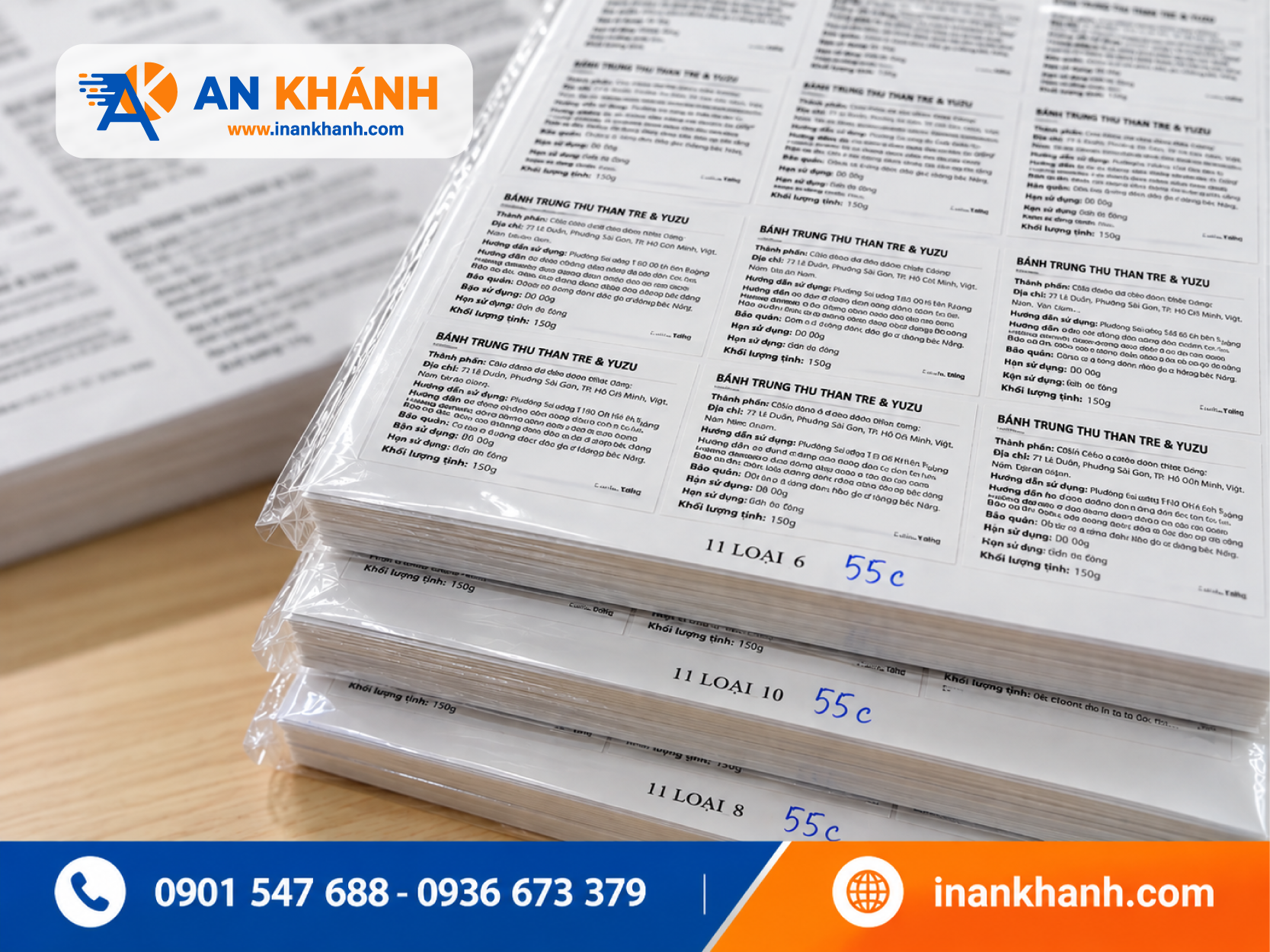 Tem nhãn phụ in số lượng ít tại In An Khánh